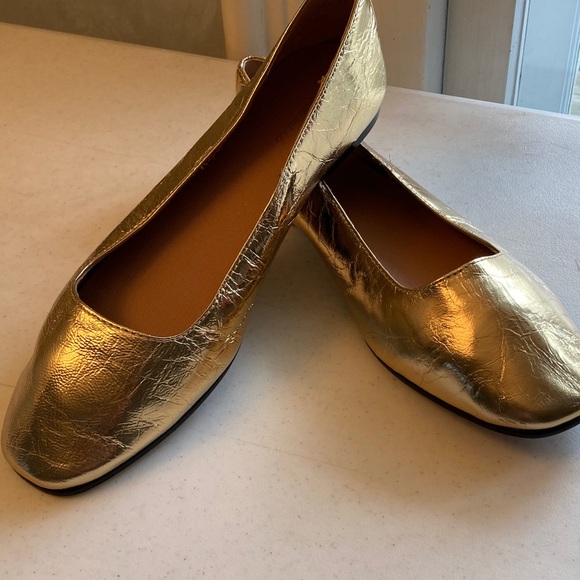 Madewell Shoes - Madewell Metallic Gold Ballet Flats
